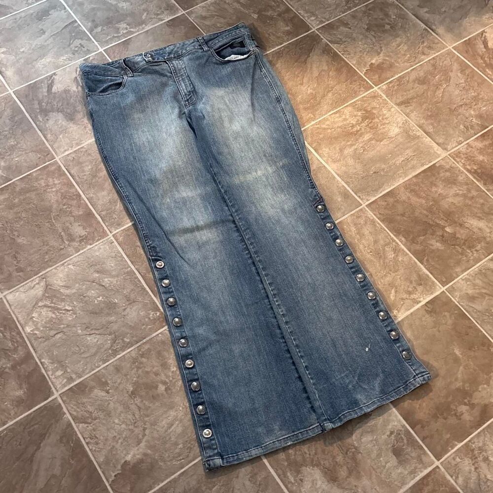 Vtg y2k women’s Harley Davidson low rise bootcut jeans, good shape, fits size 16